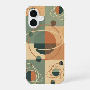 Retro Orbitale Cirkels Patroon iPhone 16 Hoesje