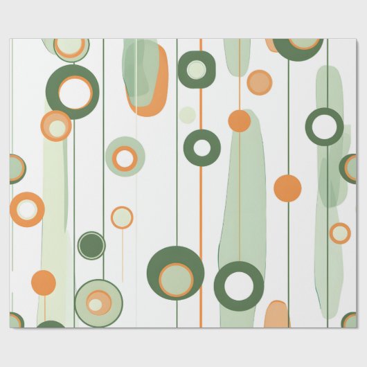 Retro orbitalen cadeaupapier (Vlak)