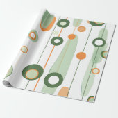 Retro orbitalen cadeaupapier (Uitgerold)