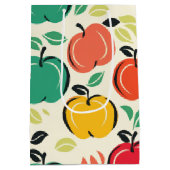Retro Orchard Harvest Mid-Century Modern Fruit Medium Cadeauzakje (Achterkant)