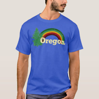 Retro oregon achterleuning lek t-shirt