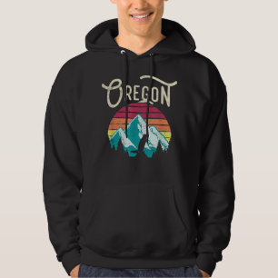 Retro Oregon of Mountains Beaver Hoodie