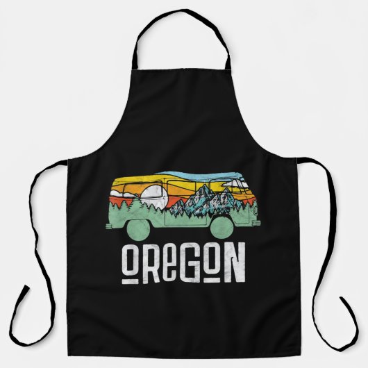 Retro Oregon Outdoor Hippie Van Natuur Schort (Voorkant)