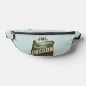 Retro Oregon silhouet monogram Heuptasje (Liggend)
