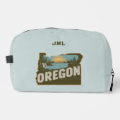 Retro Oregon Silhouet Monogram Toilettasje (Voorkant)