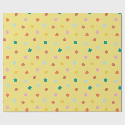 Retro Organic Polka Dot Geïnspireerd door Palm Spr Cadeaupapier (Vlak)