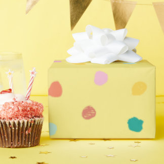 Retro Organic Polka Dot Geïnspireerd door Palm Spr Cadeaupapier