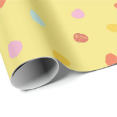 Retro Organic Polka Dot Geïnspireerd door Palm Spr Cadeaupapier (Rol Hoek)