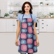 Retro Organic Rectangles Blauw en Roze