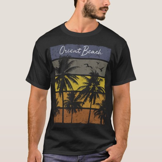 Retro Orient Beach Saint Martin Beach T-shirt (Voorkant)