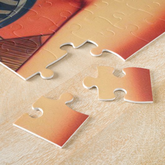 Retro Oriental Beach Meisjes Legpuzzel (Zijkant)