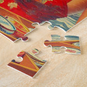 Retro Oriental Beer Girl Legpuzzel (Zijkant)