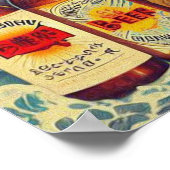 Retro Oriental Beer Girl Poster (Hoek)