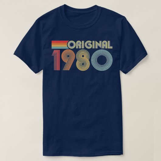 Retro Original 1980 40th Bithday Gift T-shirt (Design voorkant)