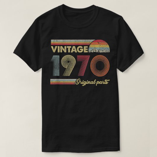 Retro Original Parts 50th  1970 Birthday T-shirt (Design voorkant)