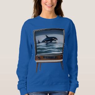 Retro Orka brekend analoog televisieontwerp, Trui
