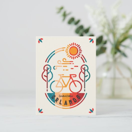Retro Orlando fietspad Briefkaart (Staand voorkant)