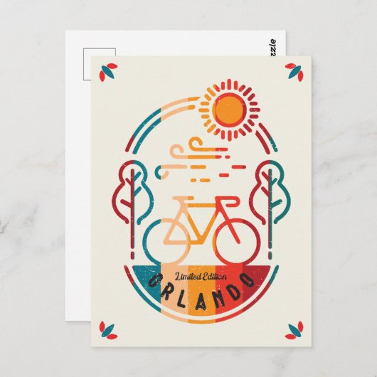 Retro Orlando fietspad Briefkaart (Voorkant / Achterkant)