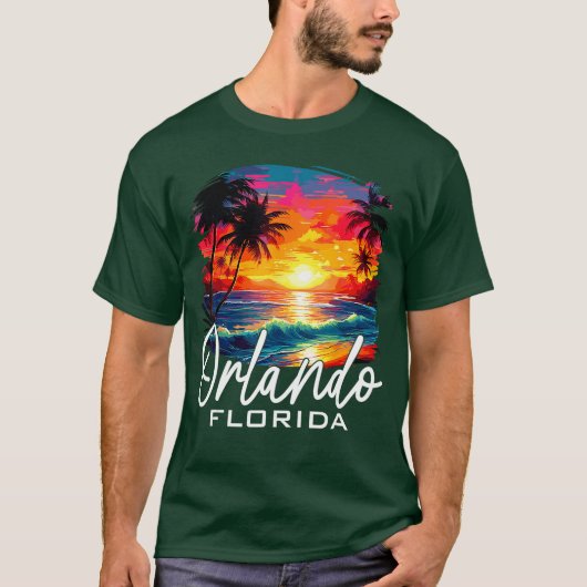 Retro Orlando Florida Family Vacation Summer Break T-shirt (Voorkant)
