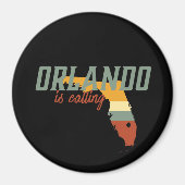  Retro Orlando Florida Stadskaart VS Magneet (Voorkant)