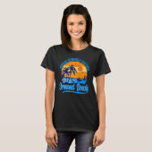 Retro Ormond Beach Florida Palm Tree Beach Zomer T-shirt (Voorkant volledig)