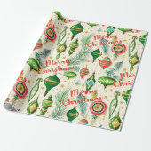 Retro Ornament Delight Cadeaupapier (Uitgerold)