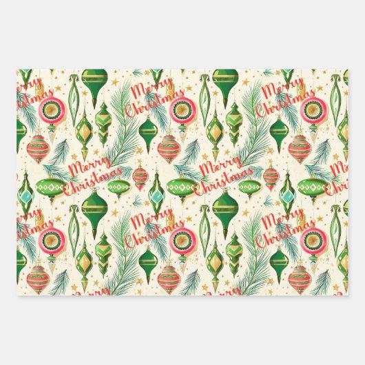 Retro Ornament Delight Inpakpapier Vel (Voorkant)