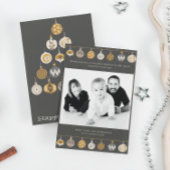 Retro Ornament Foto Kerstboom Vakantie Kaart