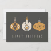 Retro Ornament Foto Kerstvakantie Kaart (Voorkant)