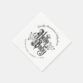 Retro Ornament Horror Gothic Hello Baby Servet (Hoek)