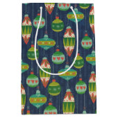  retro ornament Kerstvakantie Winter Medium Cadeauzakje (Voorkant)