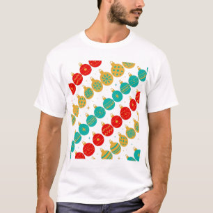 Retro Ornament Strepen Patroon T-shirt