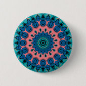  retro ornamental mandala ronde button 5,7 cm (Voorkant)
