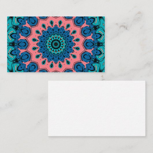  retro ornamental mandala visitekaartje (Voorkant / Achterkant)