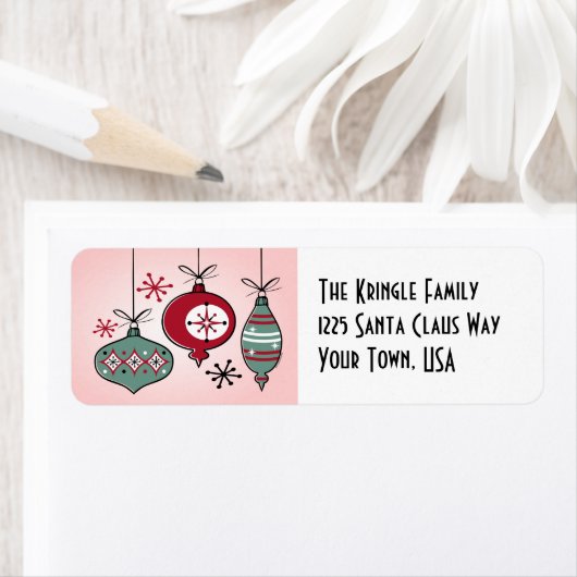 Retro Ornamenten adreslabel Etiket (Insitu)