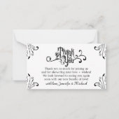 Retro  Ornamenten Bedankt Notitiekaartje (Voorkant)