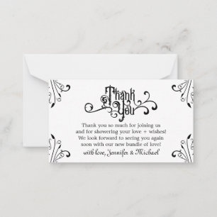 Retro  Ornamenten Bedankt Notitiekaartje