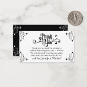 Retro  Ornamenten Bedankt Notitiekaartje (Voorkant / Achterkant in situ)