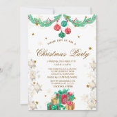 Retro Ornamenten Cadeaus Sneeuwvlokken Kerst Kaart (Voorkant)