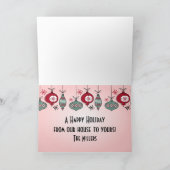 Retro Ornamenten Feestdagen Kaart (Binnen)