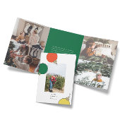 Retro Ornamenten foto Drieluik Wenskaart