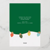 Retro Ornamenten Kerst Foto Goud Folie Kaart (Achterkant)