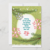 Retro Ornamenten Kerstkaarten Kaart (Achterkant)