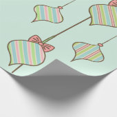 Retro Ornamenten kerstpapier Cadeaupapier (Hoek)