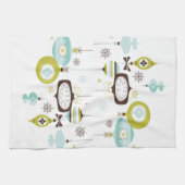 Retro-Ornamenten, keuken uit de middelbare eeuw Theedoek (Horizontaal)