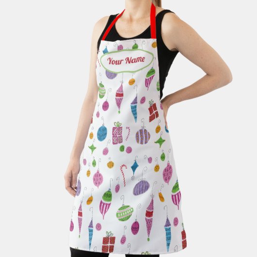 Retro Ornamenten Leuke Hand-geïllustreerde geperso Schort (Insitu)