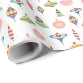 Retro-Ornamenten | Modern patroonpatroon in de mid Cadeaupapier (Rol Hoek)