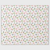 Retro-Ornamenten | Modern patroonpatroon in de mid Cadeaupapier (Vlak)