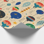 retro ornamenten Rustiek traditioneel patroon Cadeaupapier (Hoek)