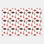 Retro Ornamenten Vakantie inpakpapier Vel (Voorkant 2)